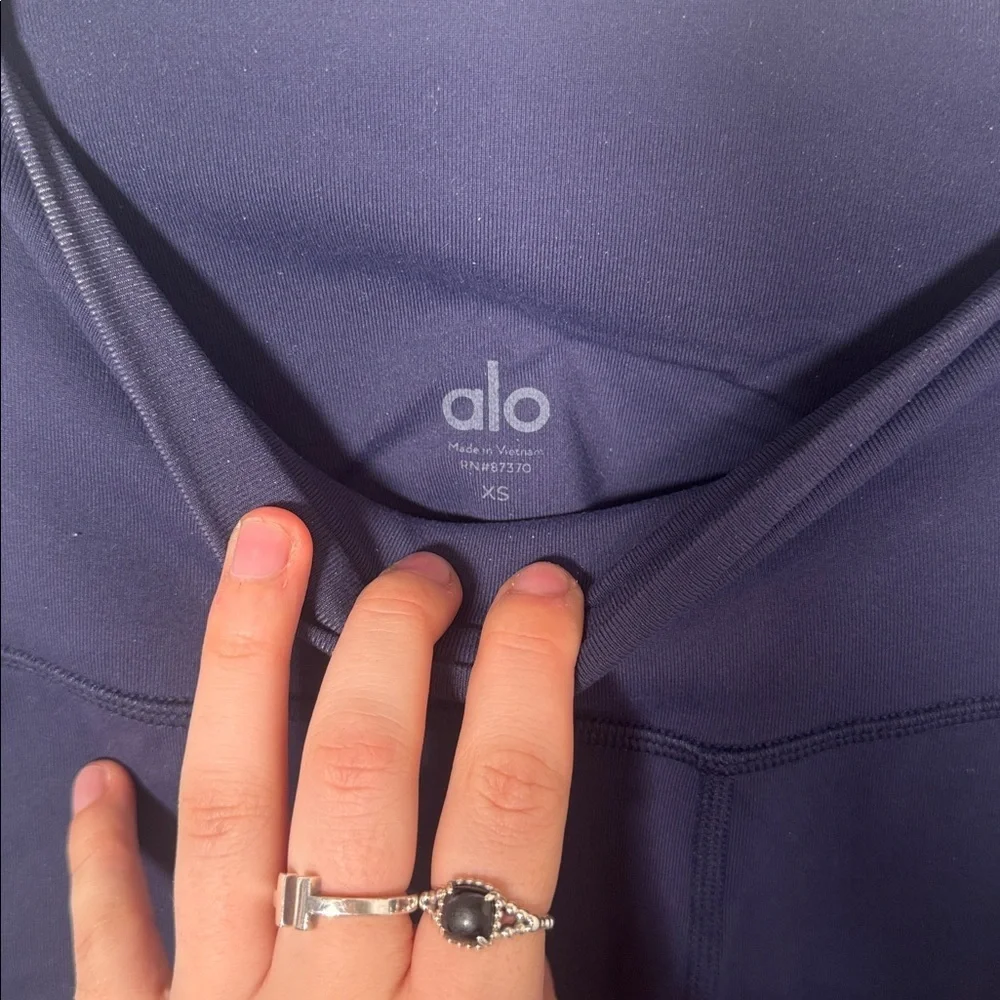ALO Yoga High Waist Moto Legging in Navy - XS